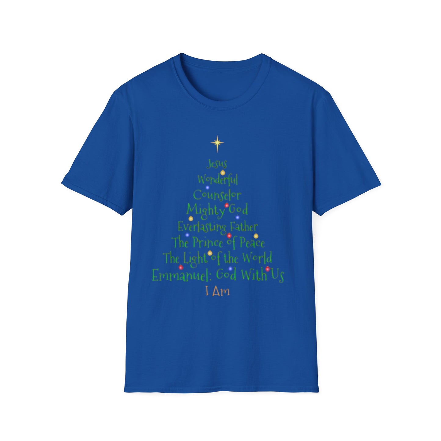 Christian Christmas Tree Names of Jesus Shirt