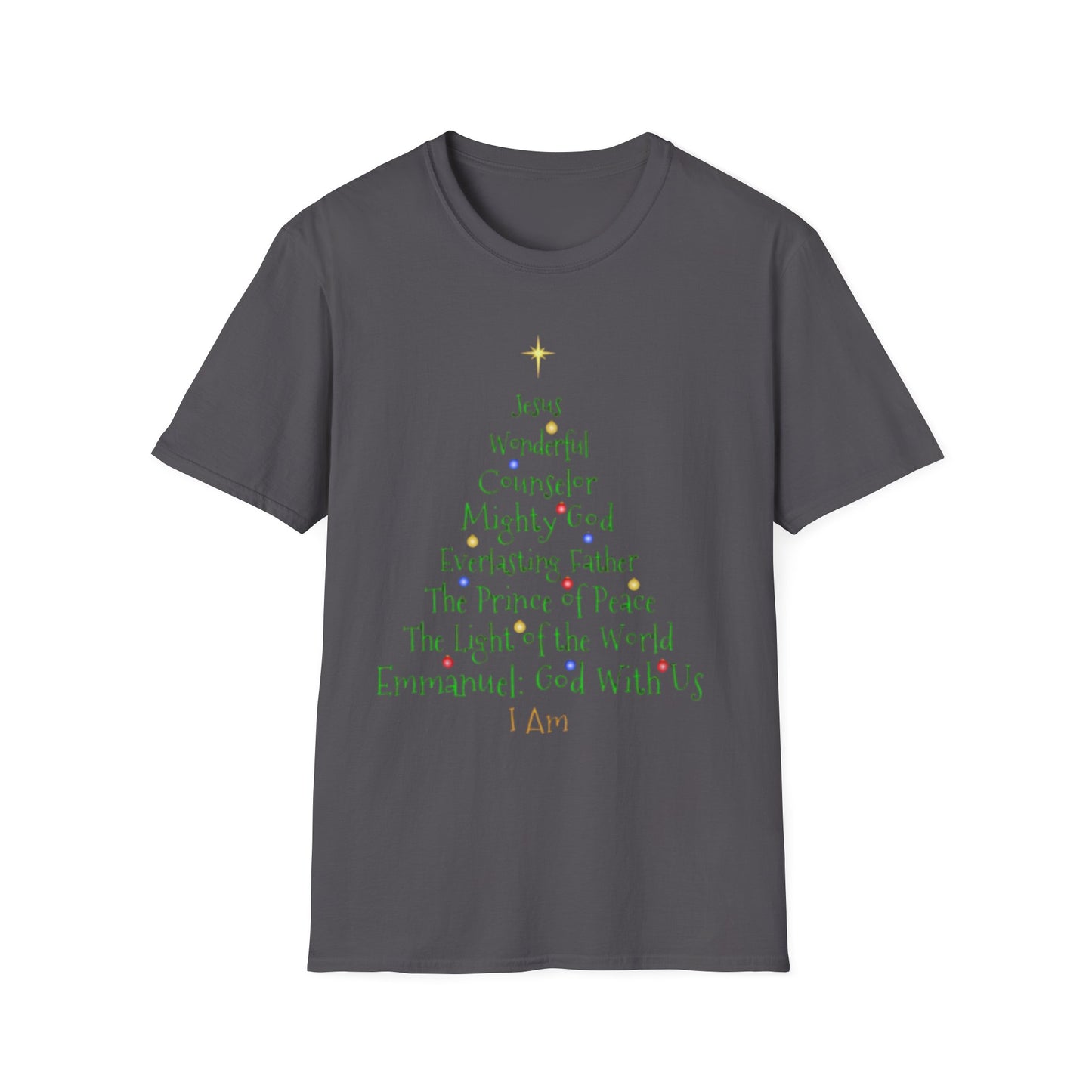 Christian Christmas Tree Names of Jesus Shirt